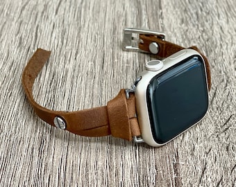 Rustikales Lederarmband für Apple iPhone 5s: Boho iWatch Armband