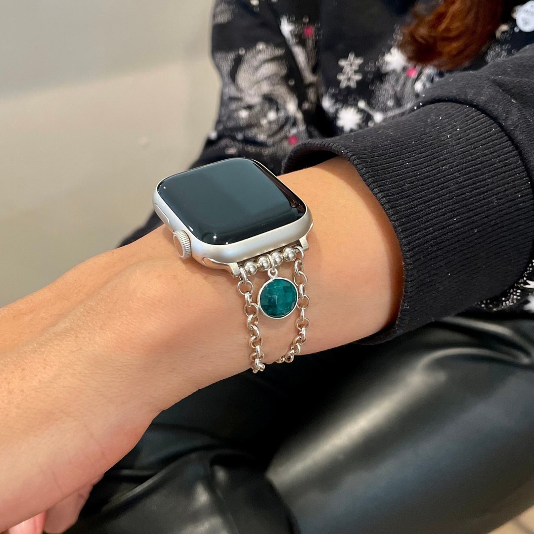 【SILVER TAG】Apple Watch Matte Chain Shiny Strap il_1080xN.5203930203_cn7e.jpg