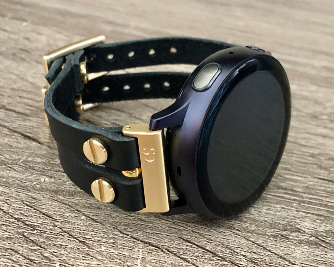 Galaxy Active 2 Watch Band 40mm 44mm Leather Bracelet Women Etsy