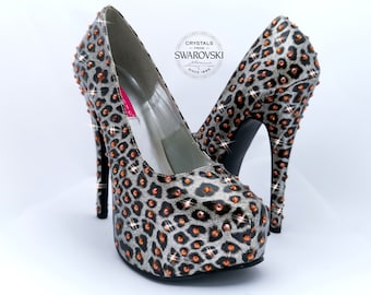 Sprankelende hoge hakken schoenen-kristallen Swarovski-bling-schoenen-glitterschoenen-kristallen-kristallen schoenen-swarovski-schoenen-Swarovski unieke diamanten schoenen