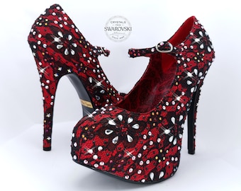 Sparkly High heels shoes-Swarovski shoes-Crystal-Bling Heels-Bling Shoes-Glitter Shoes-Rhinstone Heel Shoes-Swarovski unique diamonds Shoes