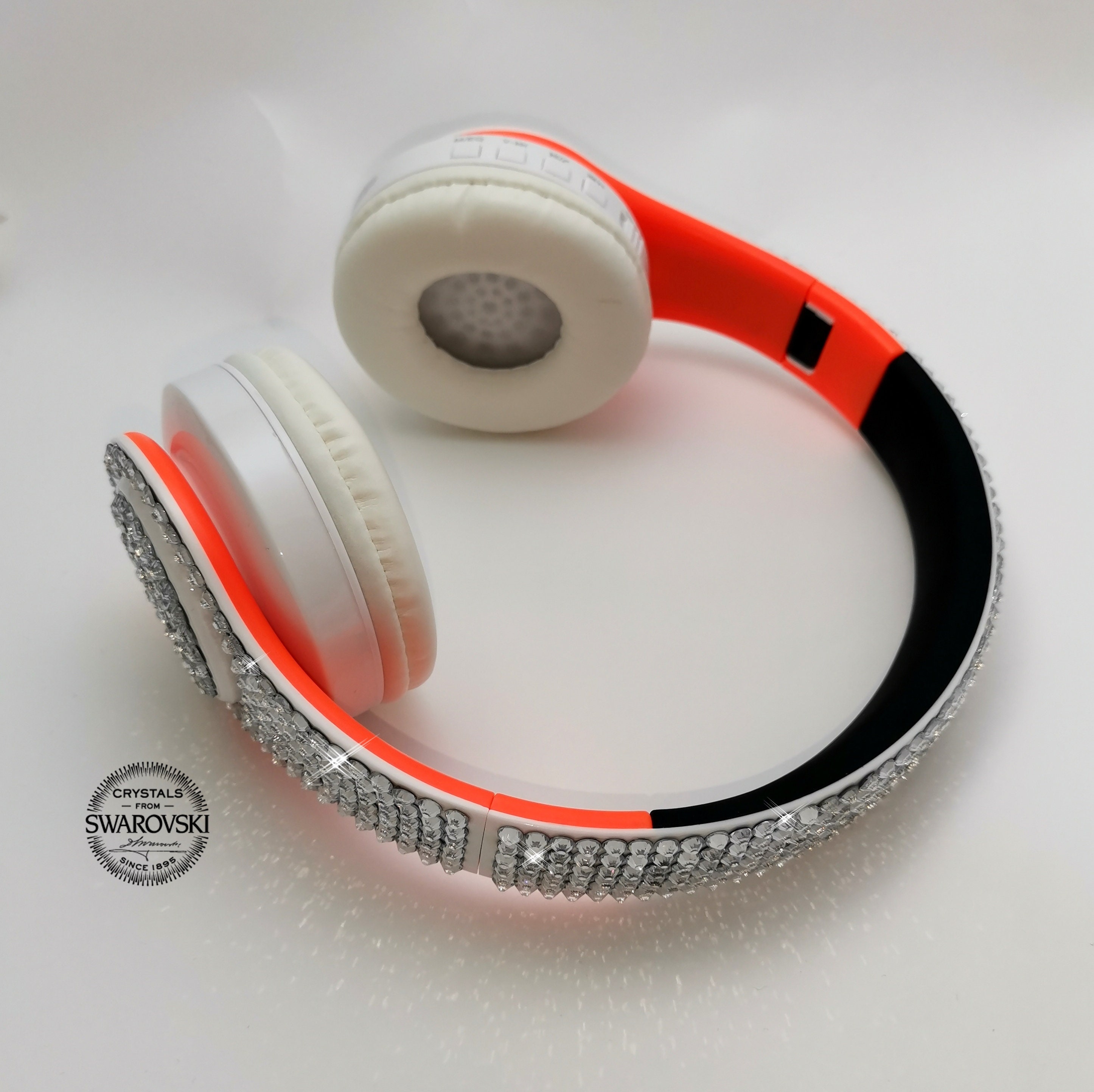 Cuffie Swarovski White Orange Cuffie wireless lucide con | Etsy Italia