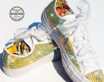 Swarovski Crystal Converse All Star Sneakers: Bling Wedding Shoes