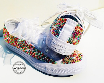 Swarovski Crystal Converse All Star Sneakers: Bling Wedding Shoes