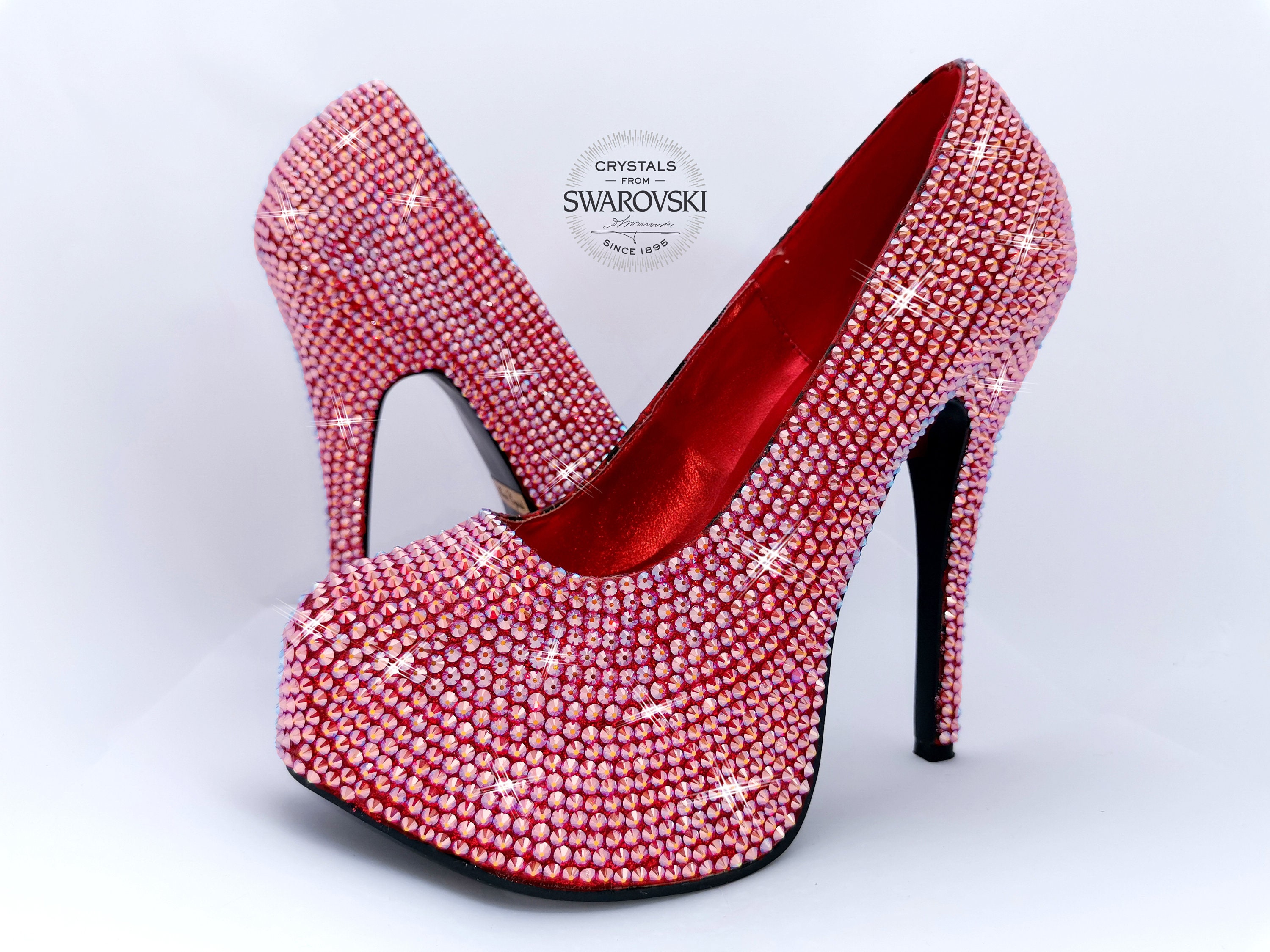 Swarovski Shoes Sparkly High Heels Glitter High Heel Shoe - Etsy Canada