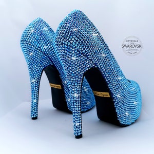Swarovski Shoes Sparkly High Heels Glitter High Heel Shoe - Etsy