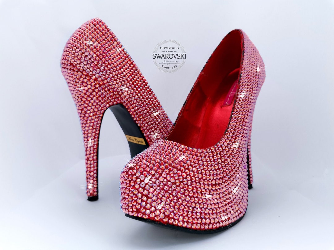 Swarovski Shoes Sparkly High Heels Glitter High Heel Shoe - Etsy