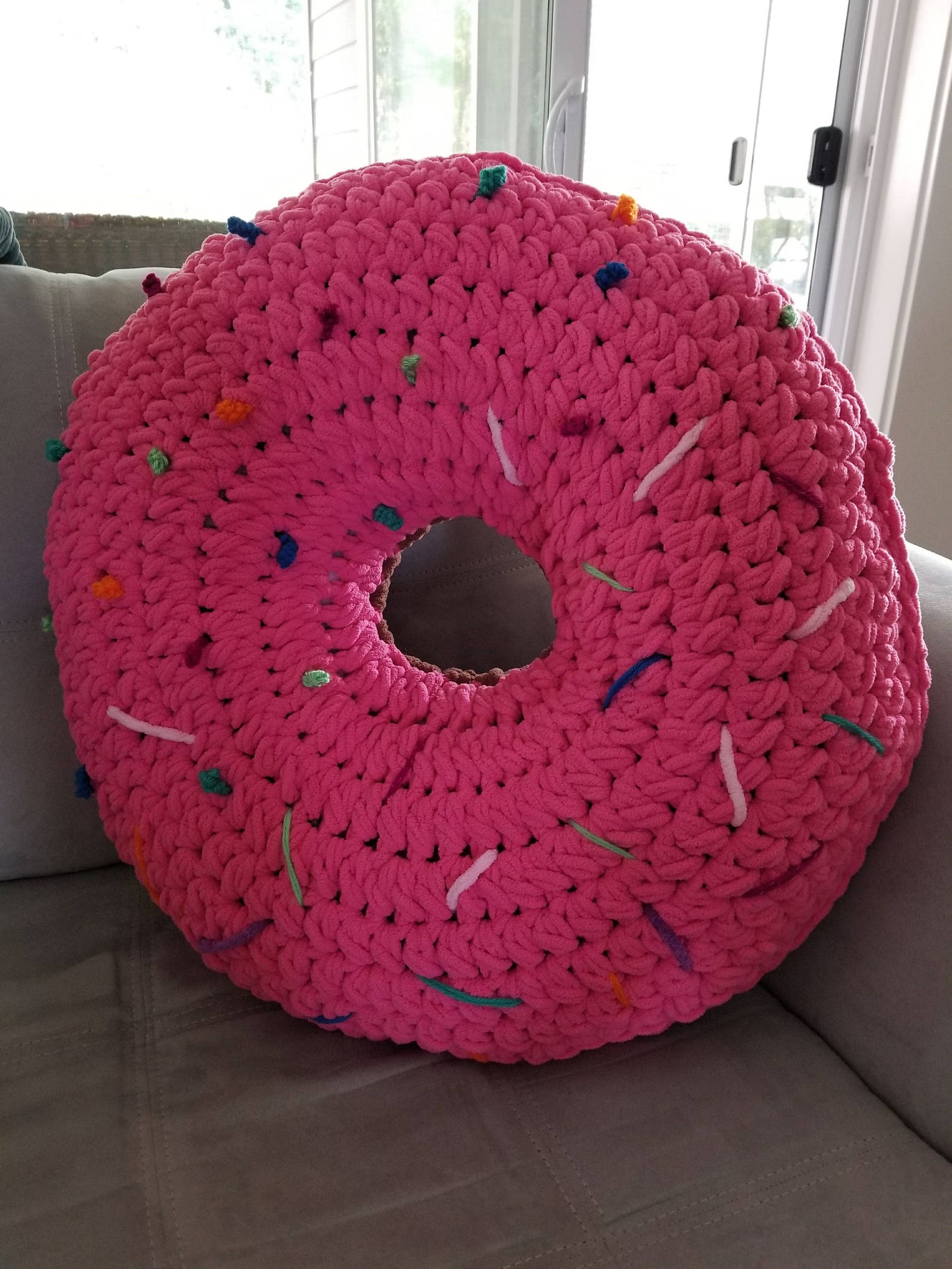 Giant Crochet Donut Pillow Etsy
