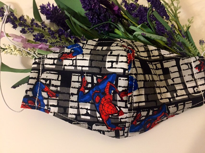 Spiderman face mask for kids. Kids face mask. Washable organic cotton…