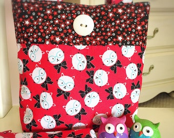 Toddler's bag,Child purse,Kids bag,Mini tote for girls,Quilted tote bag Handmade quilting tote bag,shoulder bag, Birthday gift for her.
