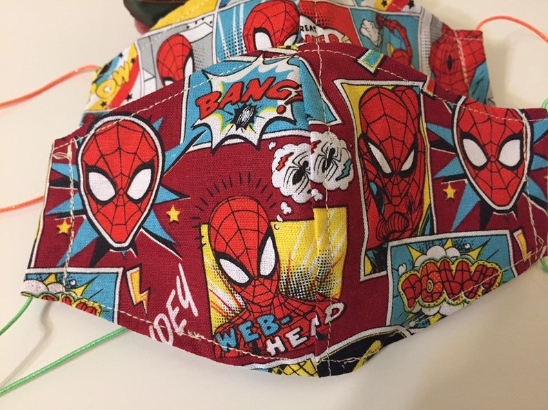 Spiderman face mask for kids. Kids face mask. Washable organic | Etsy