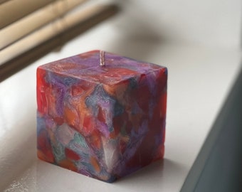 Colourful Cube Candle | Colourful Decor | Quirky Gift | Fiery Home Decor | Housewarming Gift