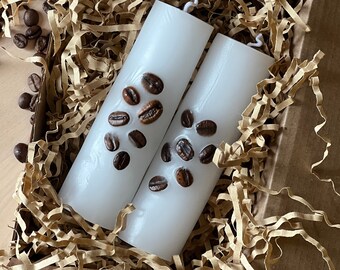 Coffee Taper Candle, Coffee Beans Candle, Christmas Gift, Scented Candle, Coffee Lovers Gift, Dinner Candles, Gift for Friend, Housewarming.