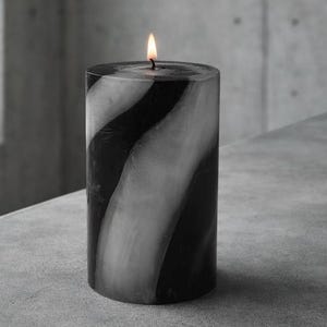 Black white candle