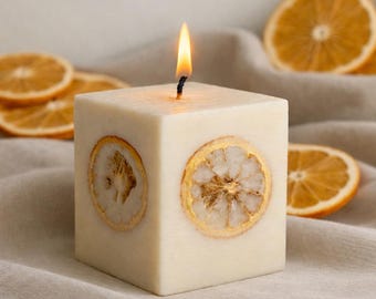 Orange Slice Soy Candle | Handmade Vegan Citrus Home Decor