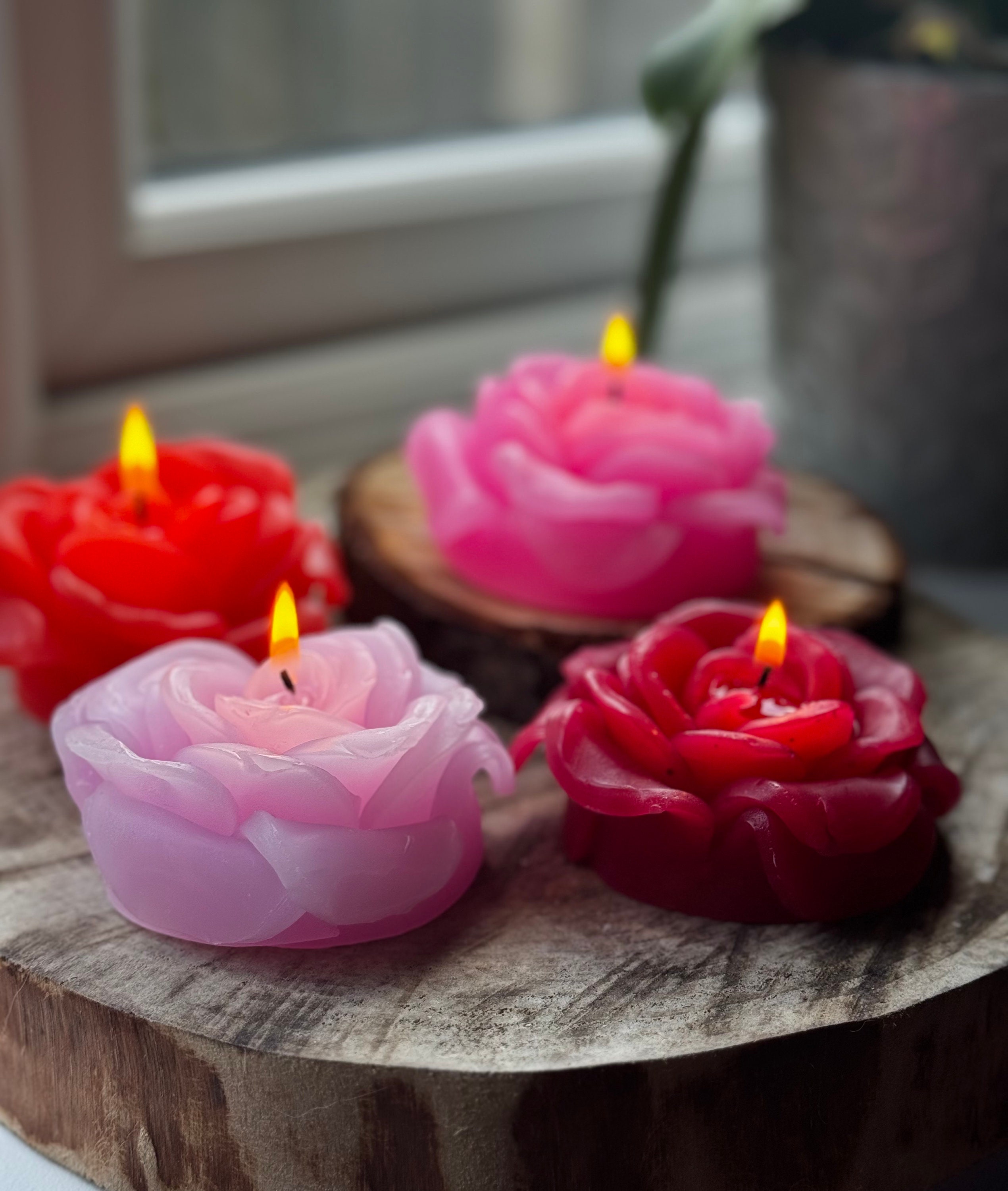 Set of 3 Shaped Rose Candle Romantic Gift Box Date Night Floral Wedding Decor Rose Decor Anniversary Gift Set Gift for Wife Handmade. Etsy Canada