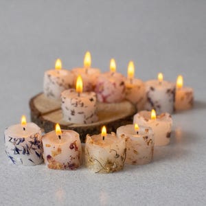 Mini botanische Gastgeschenkkerze | Handgefertigte Hochzeit Gastgeschenke Bild 5