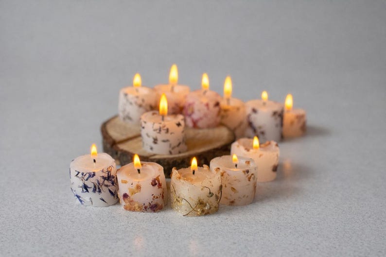 Mini botanische Gastgeschenkkerze | Handgefertigte Hochzeit Gastgeschenke Bild 5