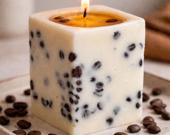 Coffee Bean Soy Wax Candle, Scented Coffee Gift