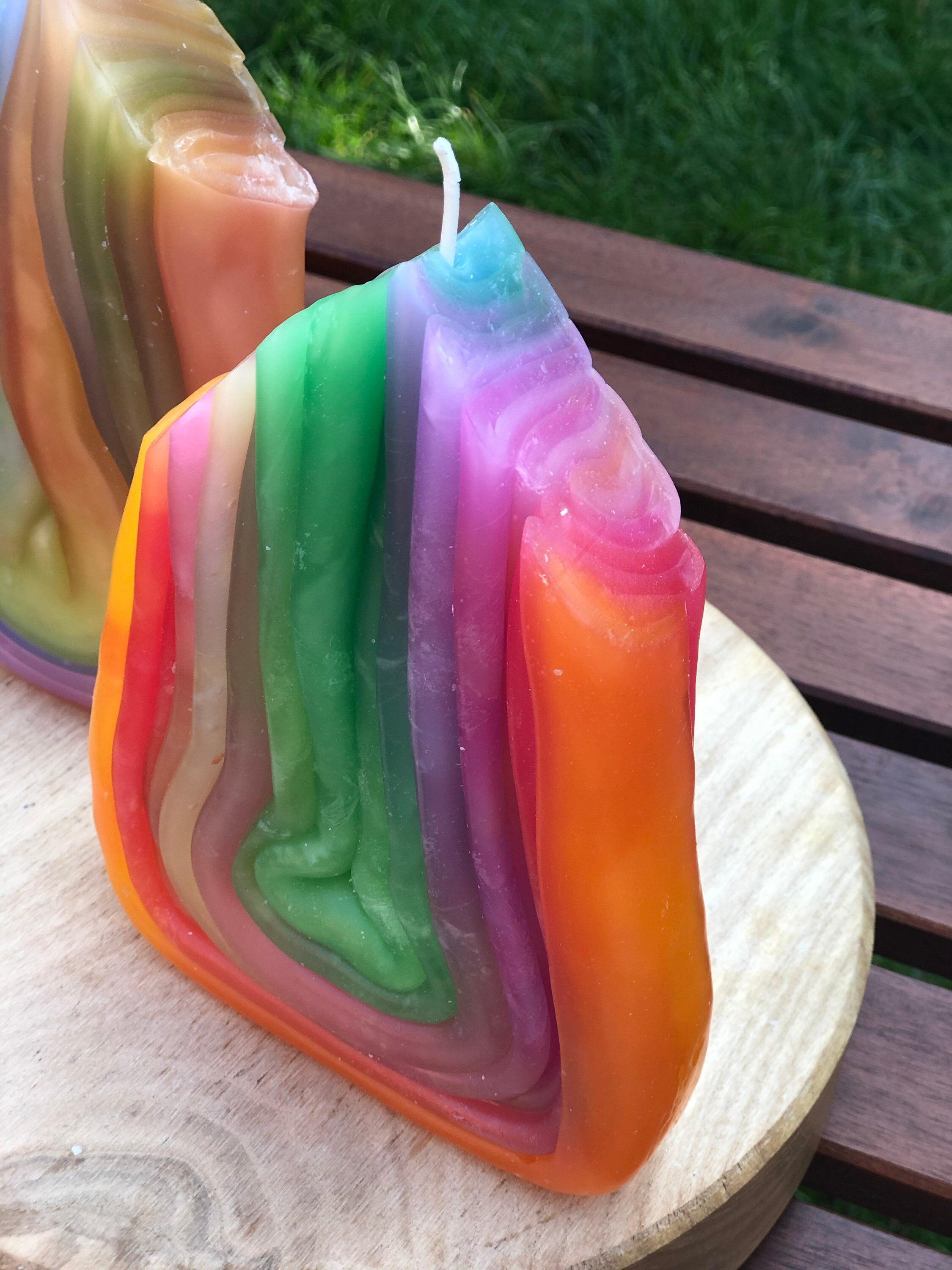 Colourful Swirl Fancy CandlesCustom CandlesArtistic Candles Etsy