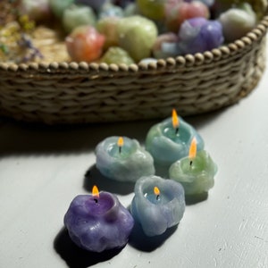 Pastel Cloud Candles: Handmade Stone Intention Candle