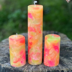 Bright Handmade Candles, Quirky Home Decor, Long Lasting Candles, Colourful Decor, Birthday Gift, Friend Gift, Neon Candles. image 5