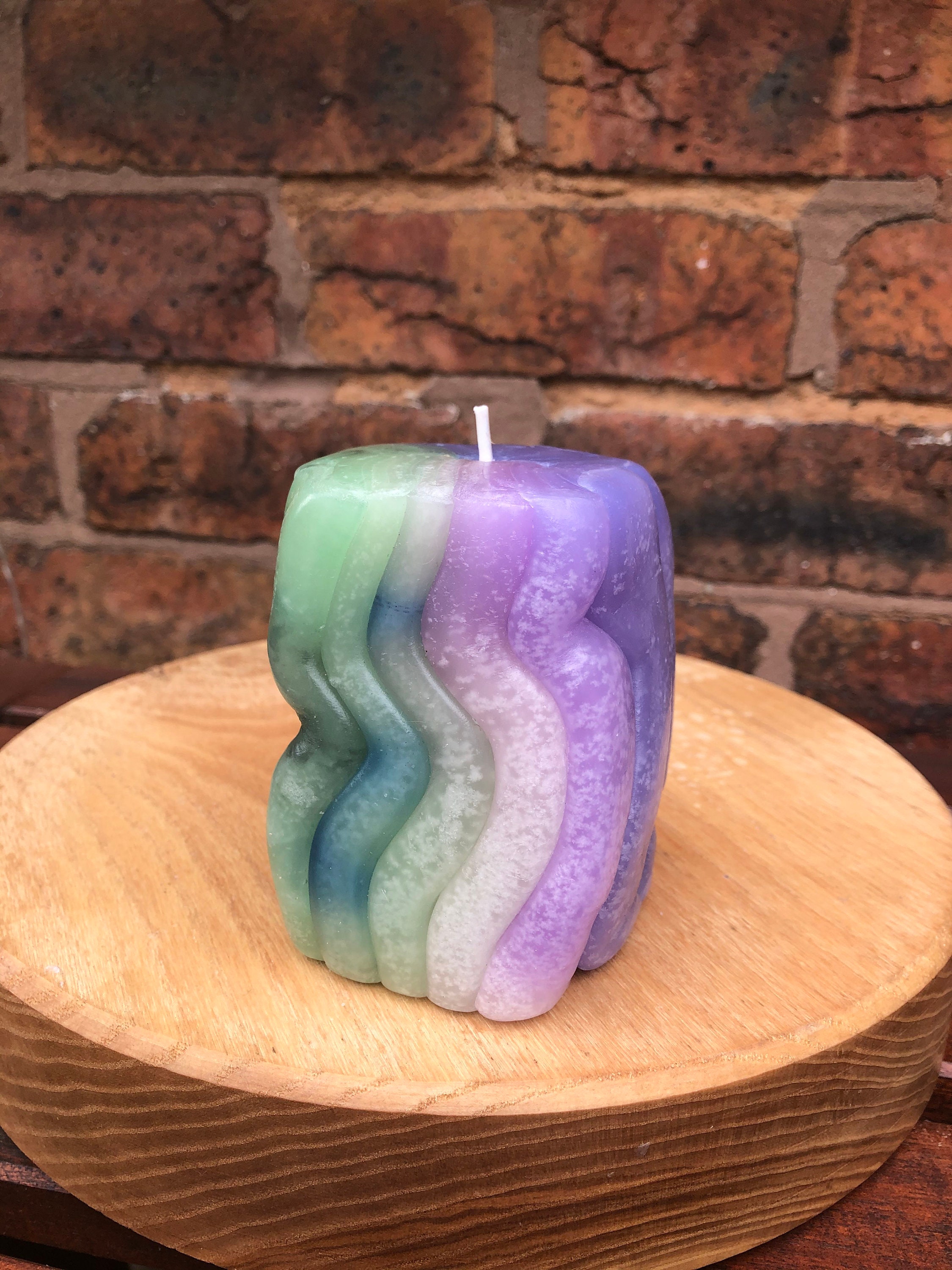 Fancy Candlecolourful Candlefunky Candlepillar Candleswirl Etsy