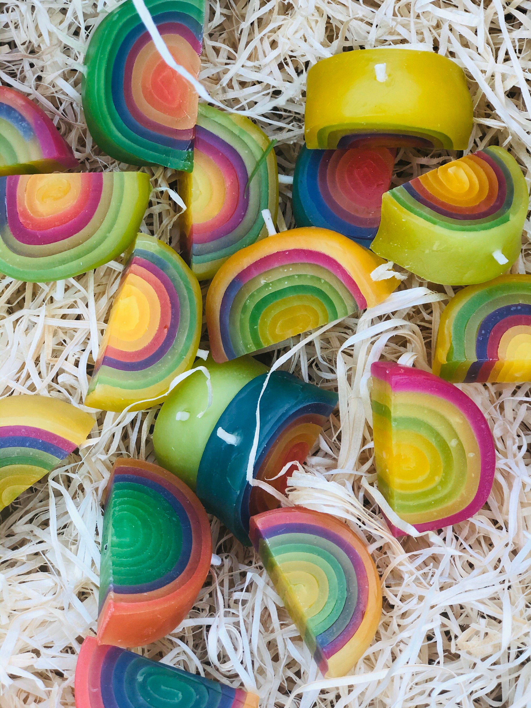 Bougies Arc-En-Ciel, Bougies de Méditation, Cadeau Mini-Bougies, Colorées, Décor Fierté, Bougie Cons