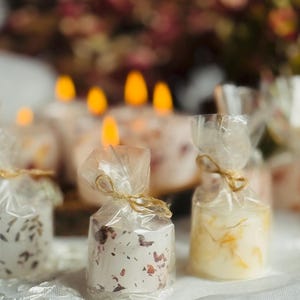 Mini botanische Gastgeschenkkerze | Handgefertigte Hochzeit Gastgeschenke Bild 13