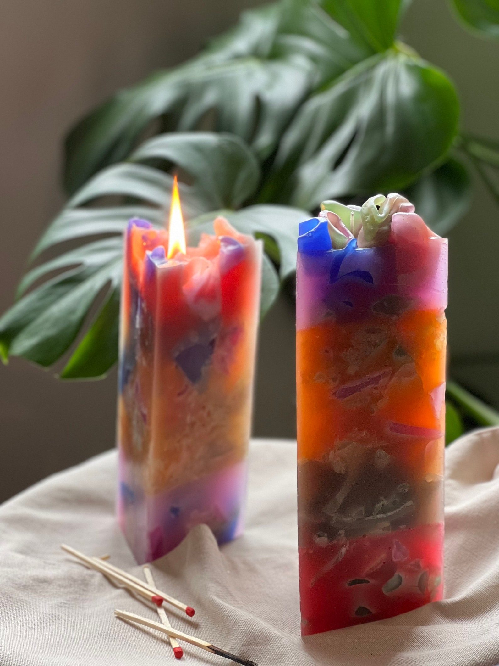 Triangular Candles Large Triangle Pillar Candle Gem Candle Shaped Candle - Etsy UK