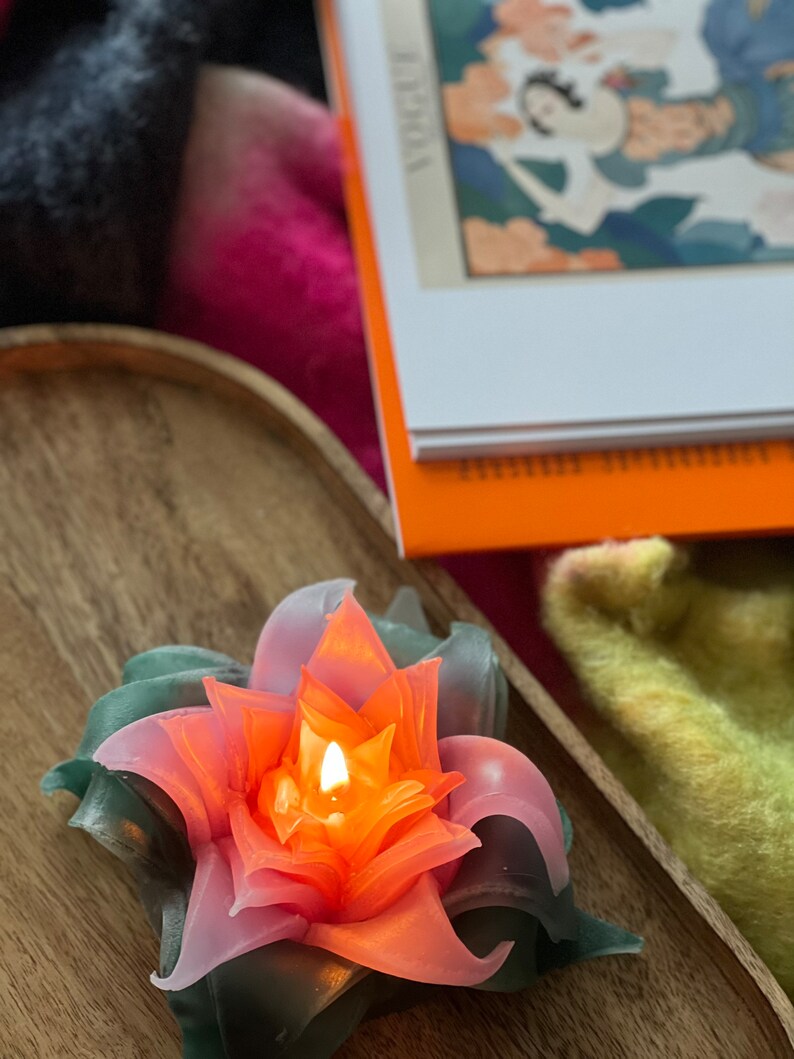 Handmade Flower Candles Colourful Candles Beautiful Home Etsy UK