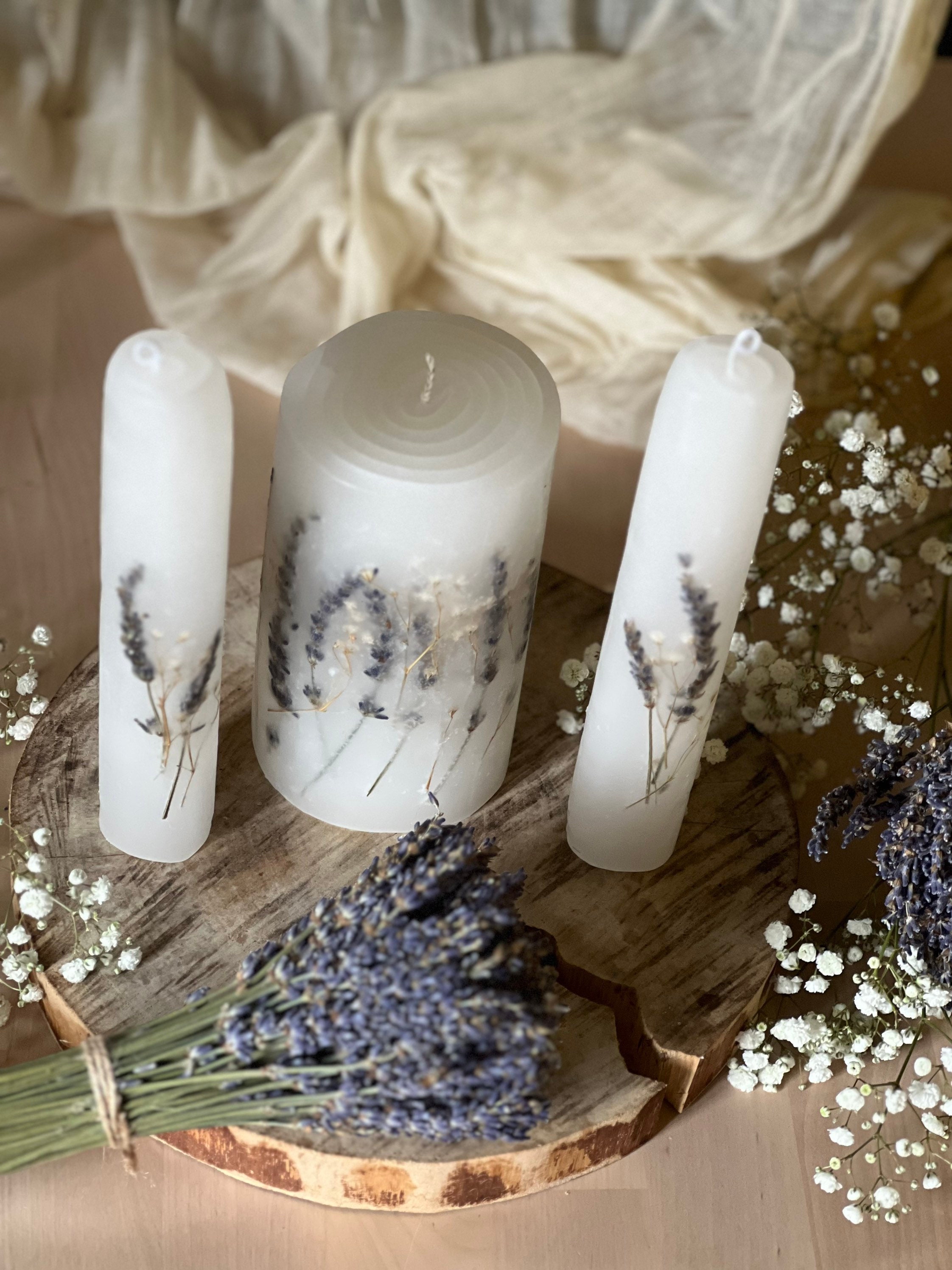 The Floral Dream Collection Candles, Unity Set Candles, Botanical Wedding  Candles, Centrepiece Civil Ceremony, Flower Petals Candles, Decor -   Sweden