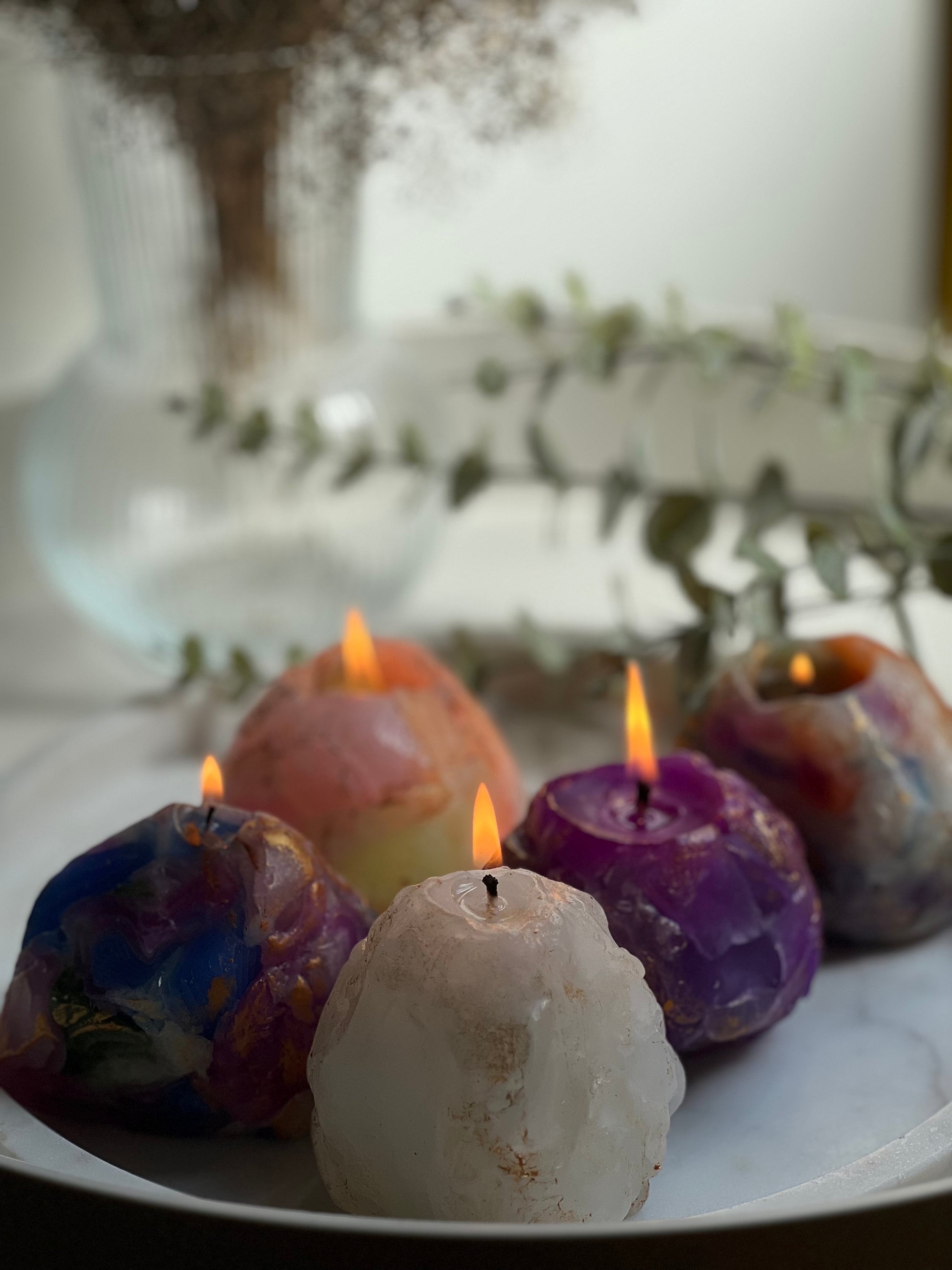 Candle Crystal, Shaped Candle, Burning Gem Candles, Artistic Candles,  Mindfulness Candle, Meditation Gift, Inspired by Magic Crystals 