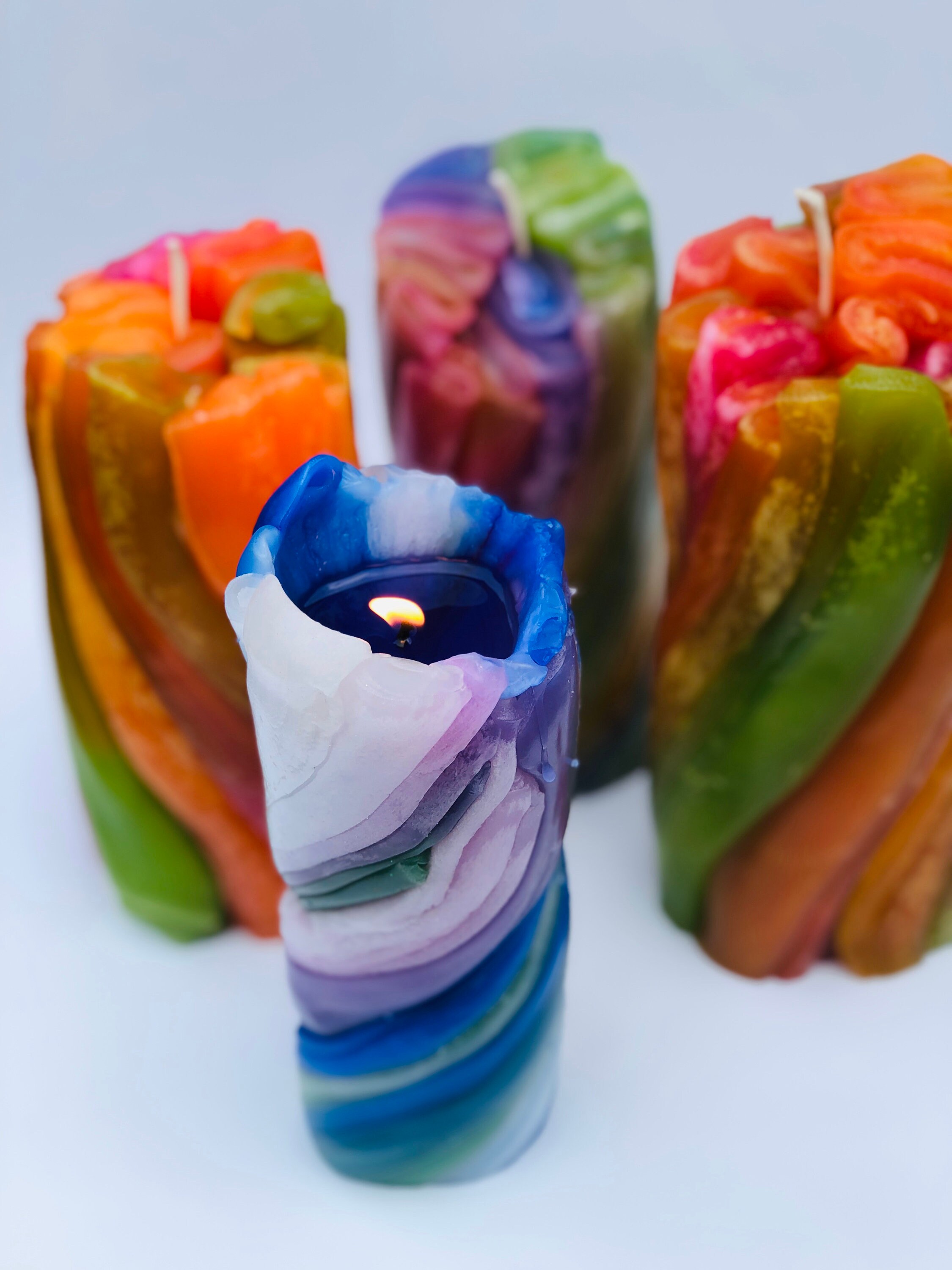 Fancy Custom Colourful Candles. Custom CandlesArtistic Etsy