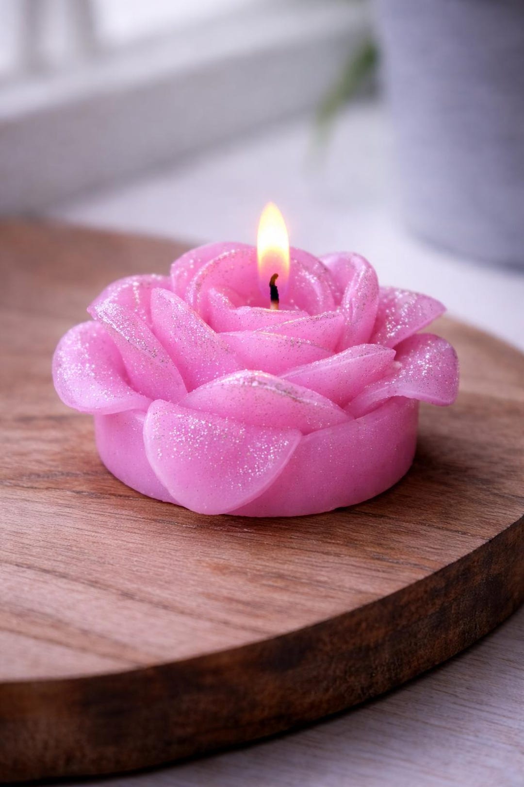 Handgemachte Rose Gold Kerze | Schwimmende Wachskerze