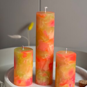 Bright Handmade Candles, Quirky Home Decor, Long Lasting Candles, Colourful Decor, Birthday Gift, Friend Gift, Neon Candles. image 3