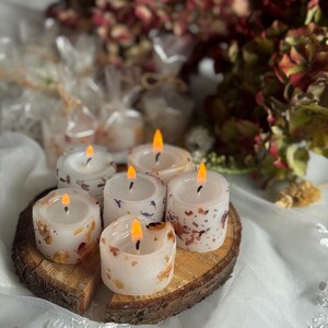 Mini botanische Gastgeschenkkerze | Handgefertigte Hochzeit Gastgeschenke Bild 7