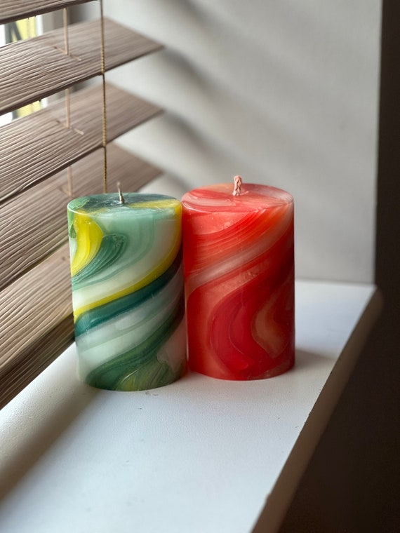 Swirl Candle Housewarming Gift Decorative Candles Long Lasting