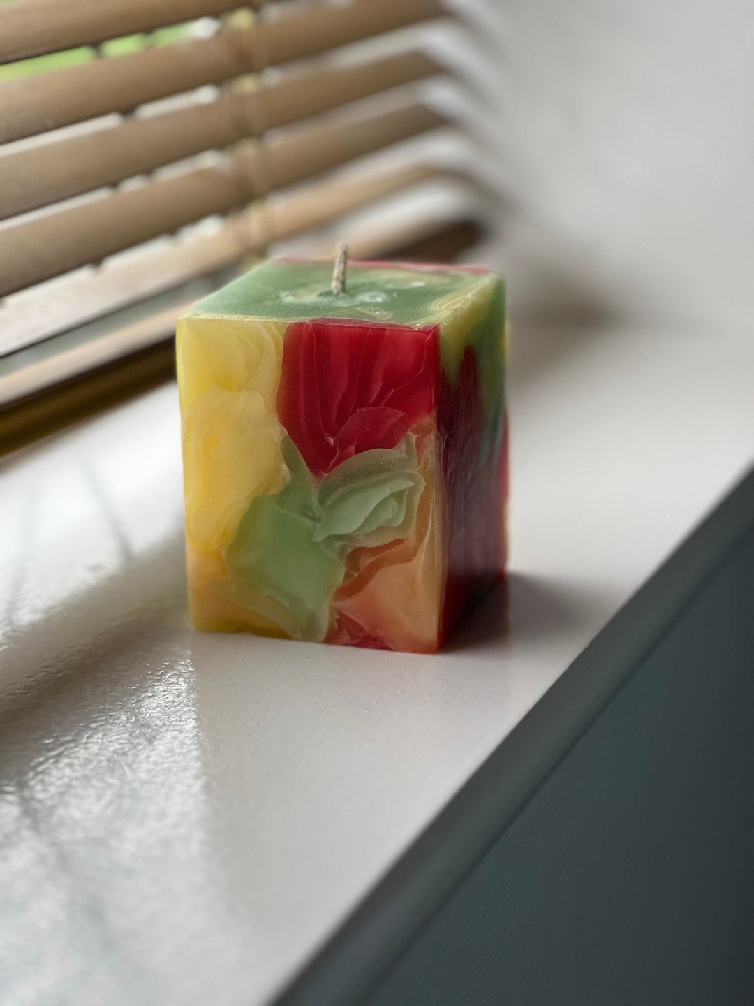 Tulip Candle, Cube Candle, Colourful Room Decor, Birthday Gift, Gift ...