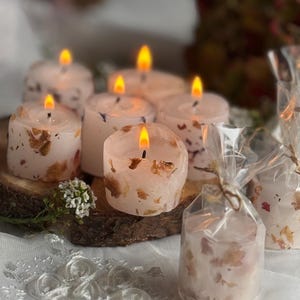 Mini botanische Gastgeschenkkerze | Handgefertigte Hochzeit Gastgeschenke Bild 14