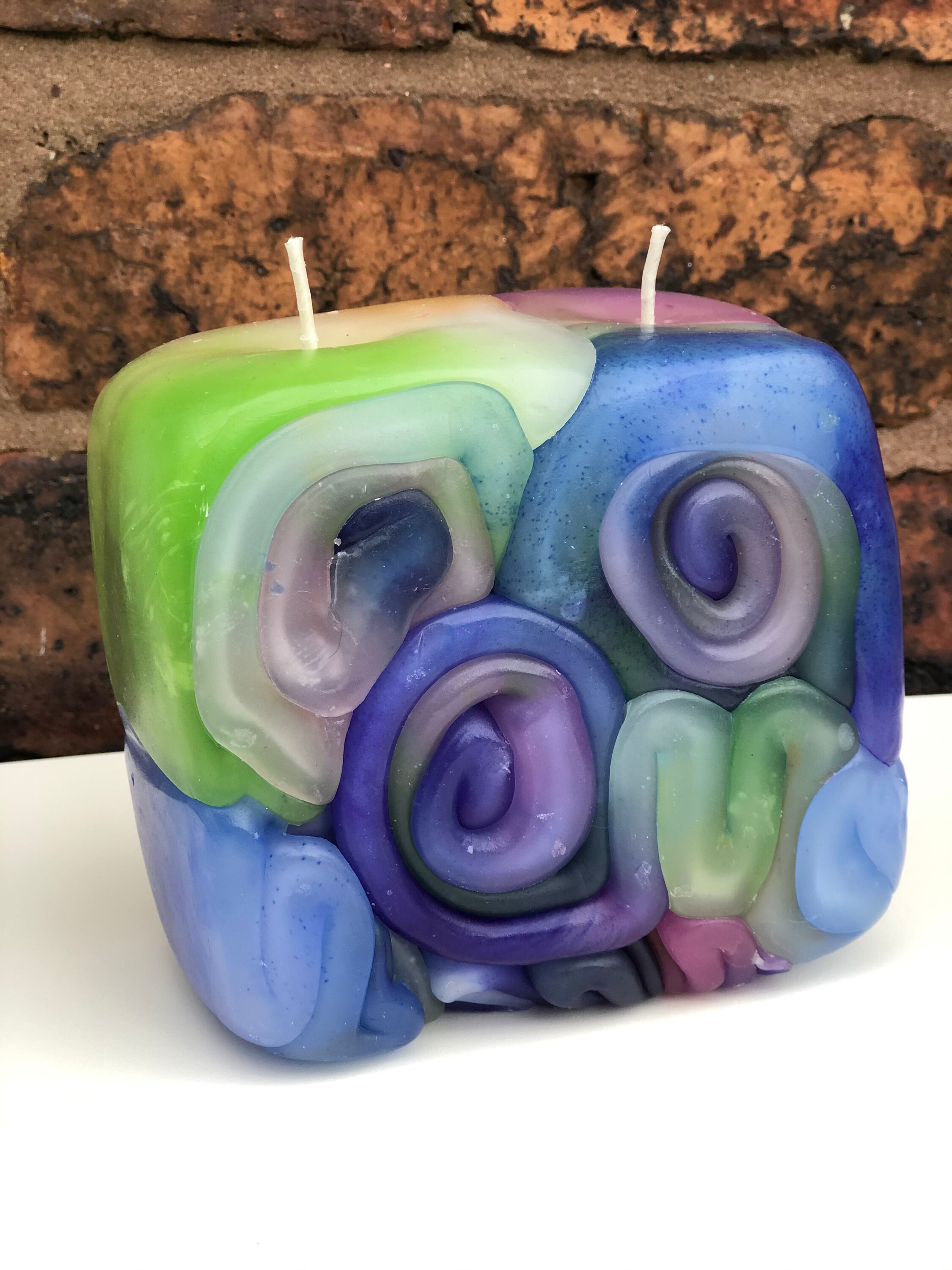 Swirl Large Fancy Artistic CandleTwist Custom CandlesDouble Etsy