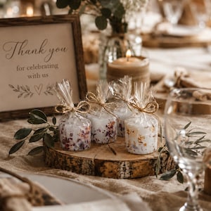 Mini botanische Gastgeschenkkerze | Handgefertigte Hochzeit Gastgeschenke Bild 17