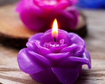 Handmade Rose Floating Candle | Custom Color Wedding Gift