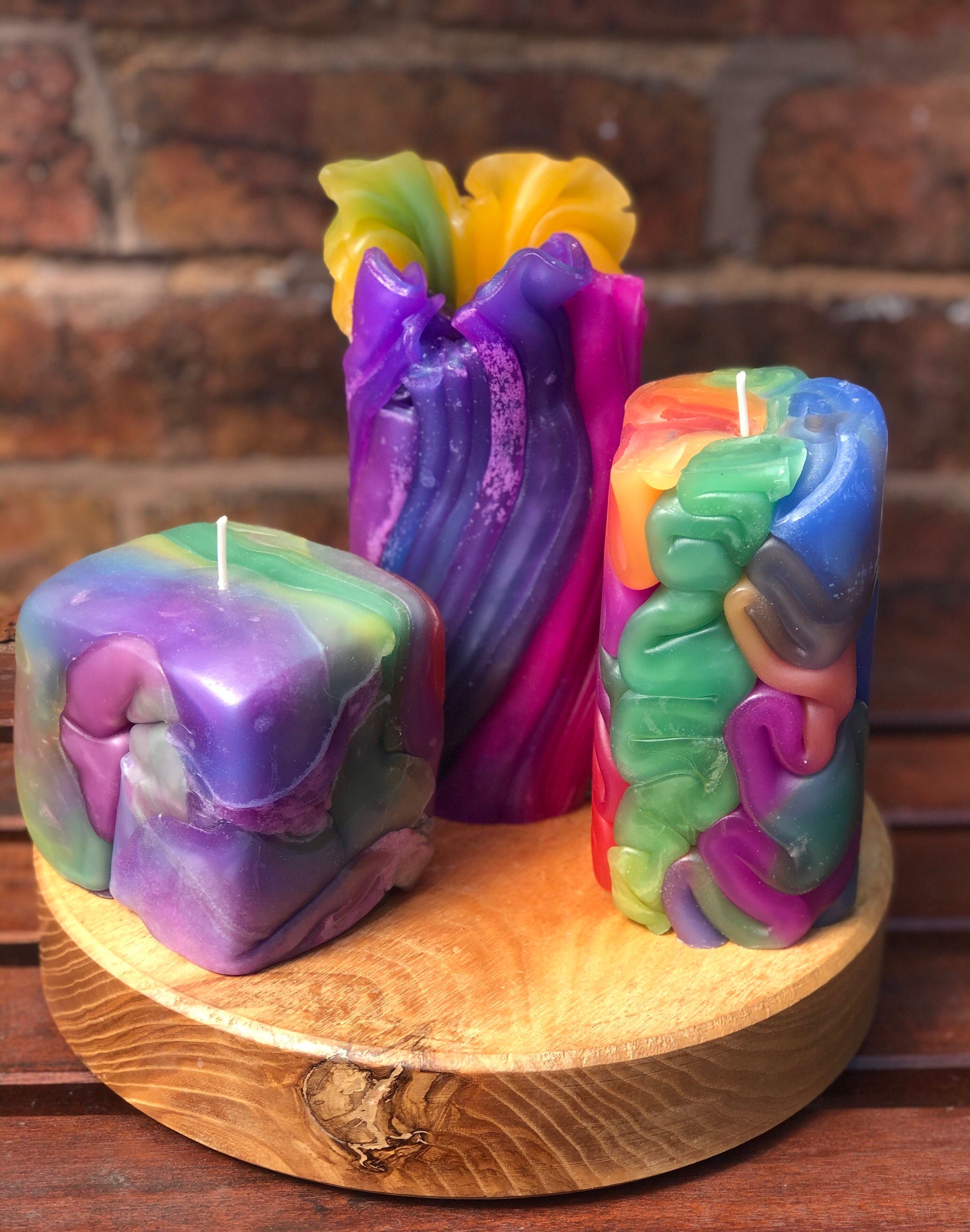 Rainbow CandlesChunky CandlesFancy CandlesFunky Etsy
