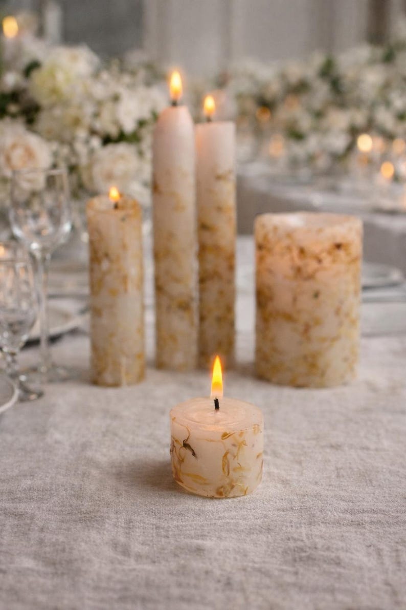 Mini botanische Gastgeschenkkerze | Handgefertigte Hochzeit Gastgeschenke Bild 20