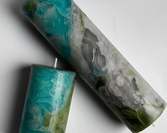 Handcrafted Sea Candles: Long Burning Unscented Centerpieces