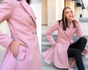 pink formal coat
