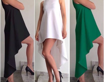 Asymmetric Dress/Women's Dress/White Dress/Comfortable dress/Extravagant Dress/Elegant Dress