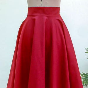 Midi Skirt / Womens Skirts / Circle Skirt / High Waisted Skirt / Midi Skirt Women / Skirt / Vintage Style Skirt / Cotton Skirt image 6