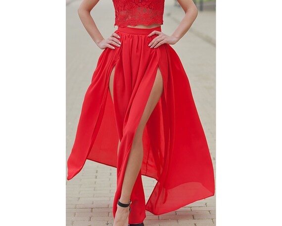 etsy maxi skirt